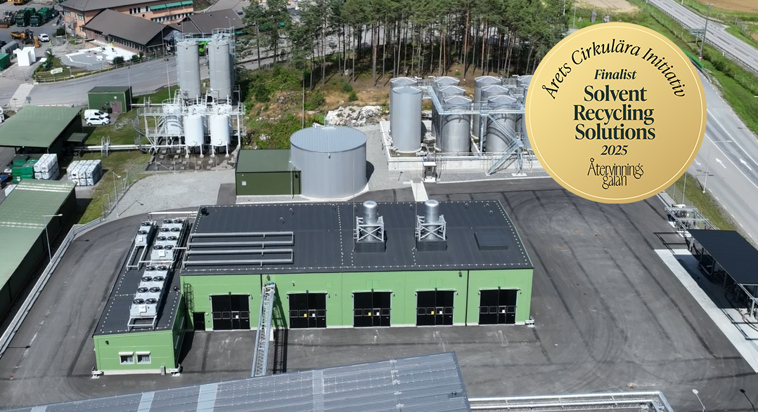 Solvent Recovery Solutions i final på Återvinningsgalan 2025 